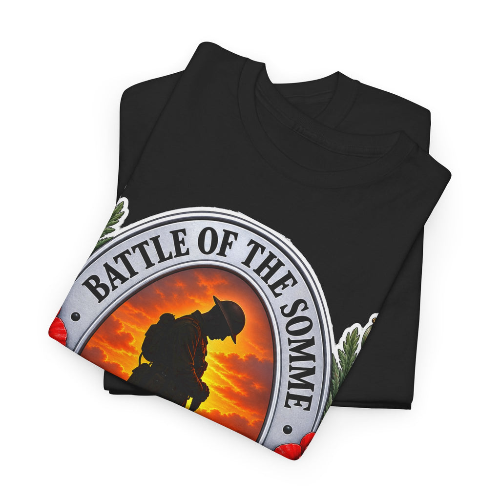 Battle of the Somme Memorial Cotton T-Shirt — 100th Anniversary Poppy Tribute