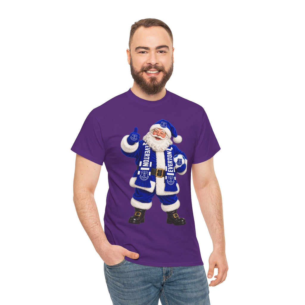 Everton Santa Scarf Christmas Tee - Holiday Vintage Santa T-Shirt