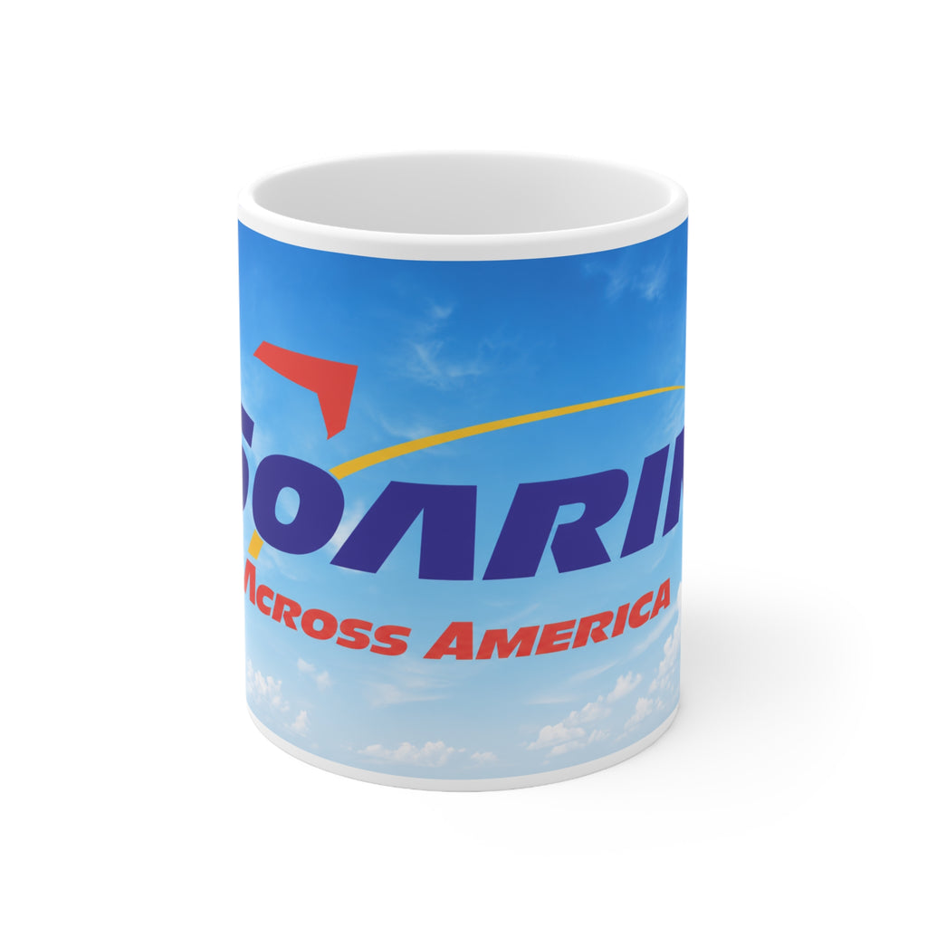 Soaring Across America Ceramic Coffee Mug — Sky Design, 11oz & 15oz