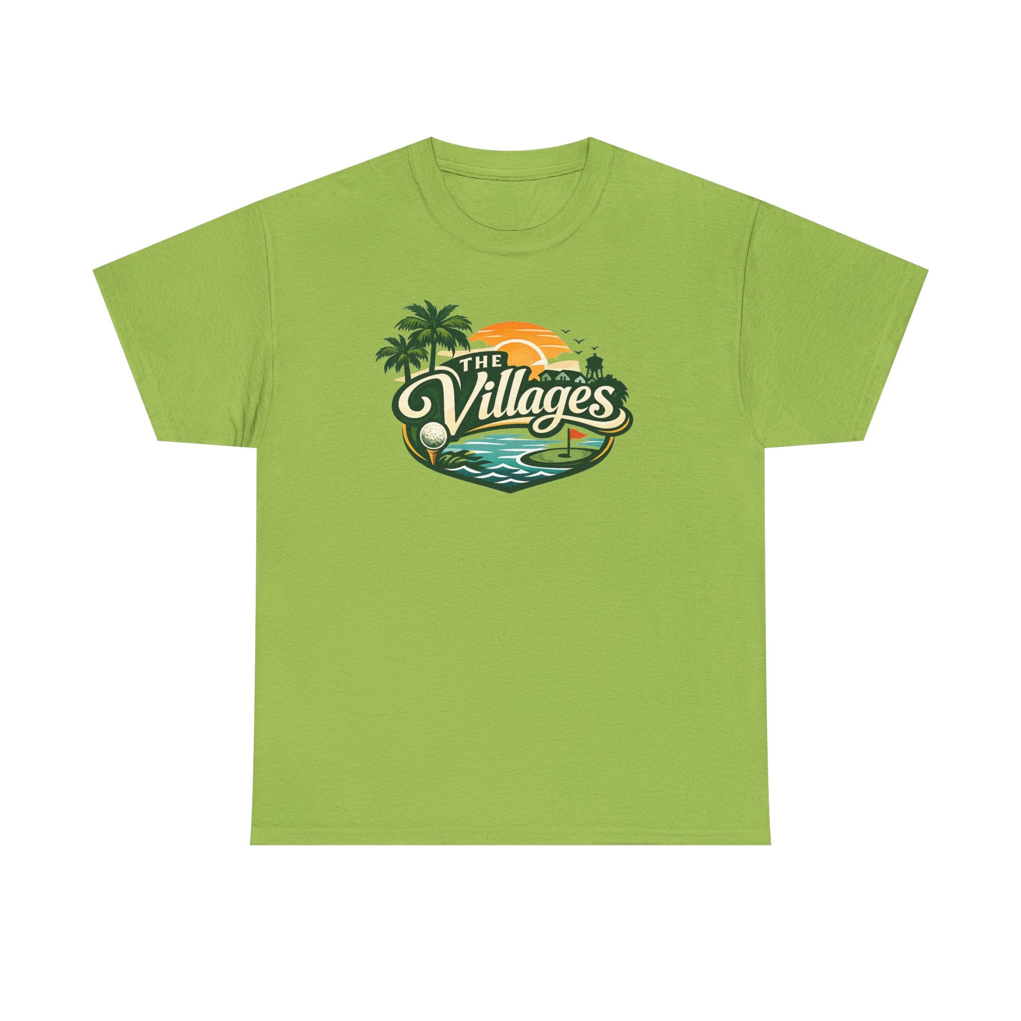 The Villages of Florida Sunset Logo Tee - Florida Palm Beach Retro T-Shirt