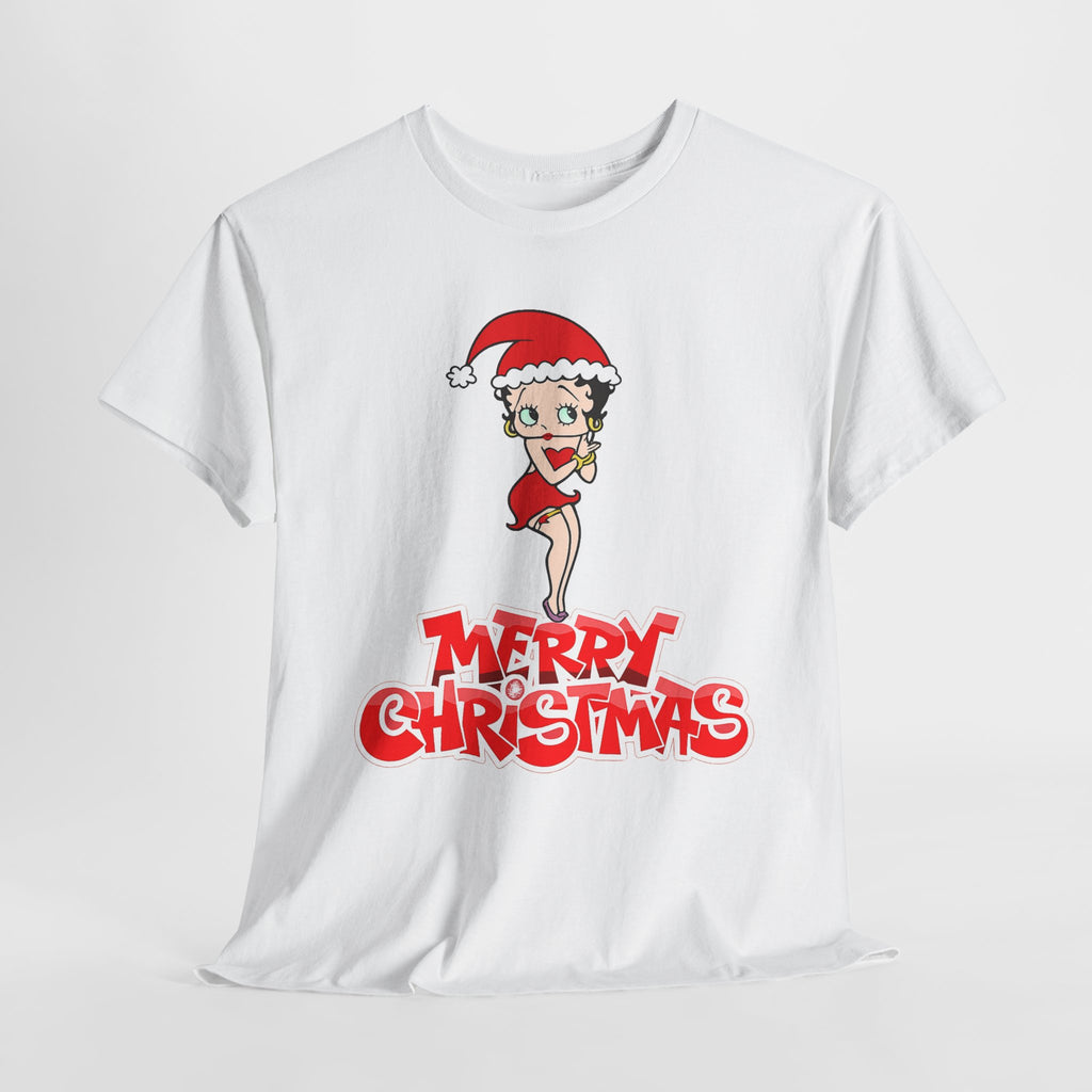 Christmas Betty Boop Tee - 'Merry Christmas' Holiday Graphic Shirt