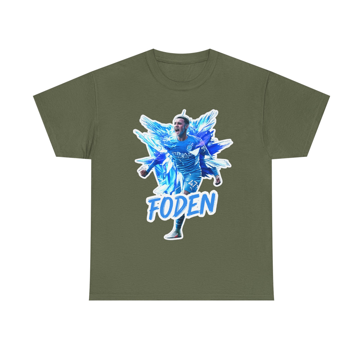 Phil Foden Manchester City Soccer T‑Shirt — Blue Graphic Football Fan Tee