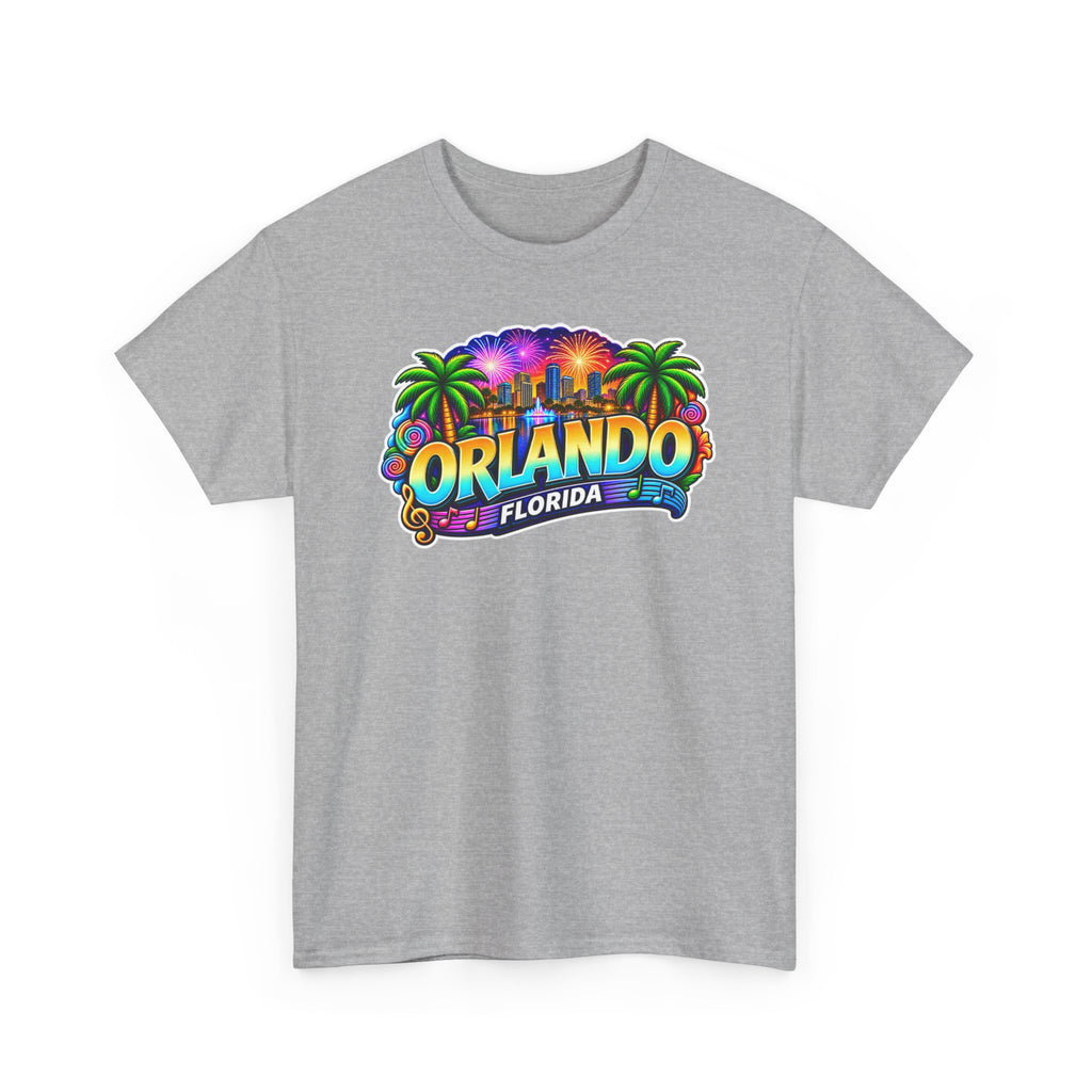 Orlando Florida Retro Sunset Palm Cotton T-Shirt