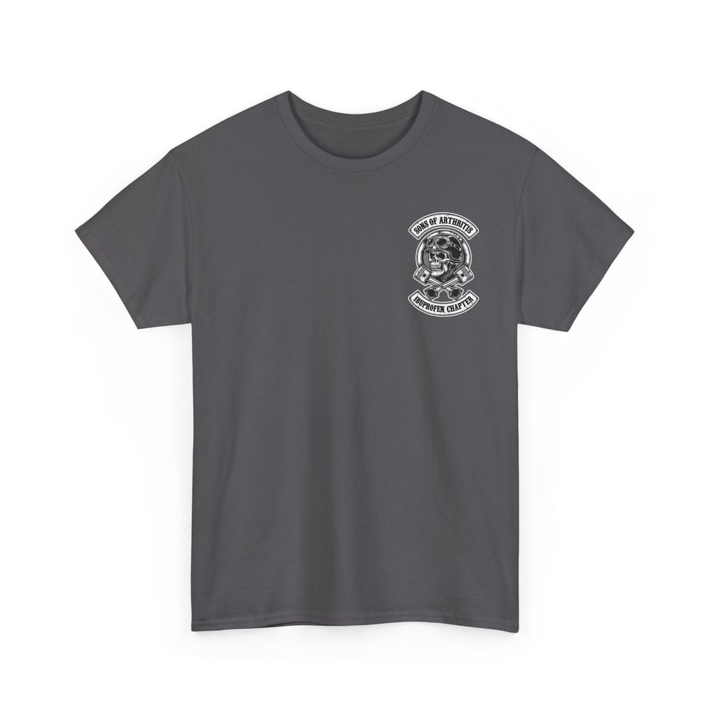Sons of Arthritis Tee — Humorous Biker Skull "Ibuprofen Chapter" T-Shirt