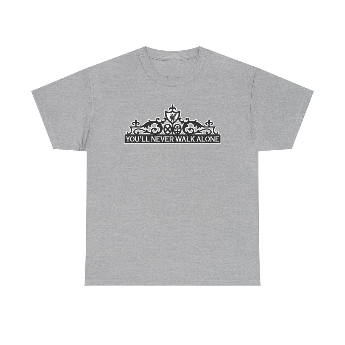 You'll Never Walk Alone T‑Shirt — Liverpool FC Crest Cotton Tee