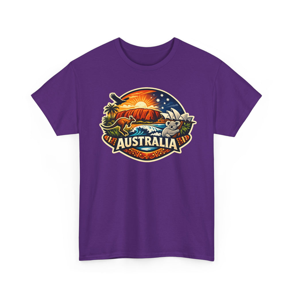 Australia Sunset Vintage Tee — Kangaroo & Surf Badge