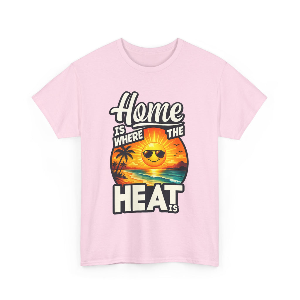 Home Is Where The Heat Is T-Shirt — Retro Beach Sunset Tee