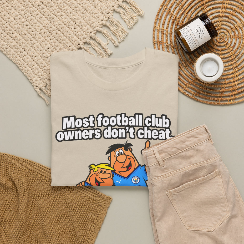 Manchester City Charges T‑Shirt — “Most Football Club Owners Don’t Cheat… but Abu Dhabi Dooo!”
