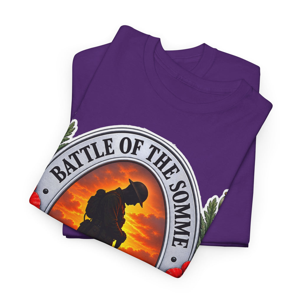 Battle of the Somme Memorial Cotton T-Shirt — 100th Anniversary Poppy Tribute
