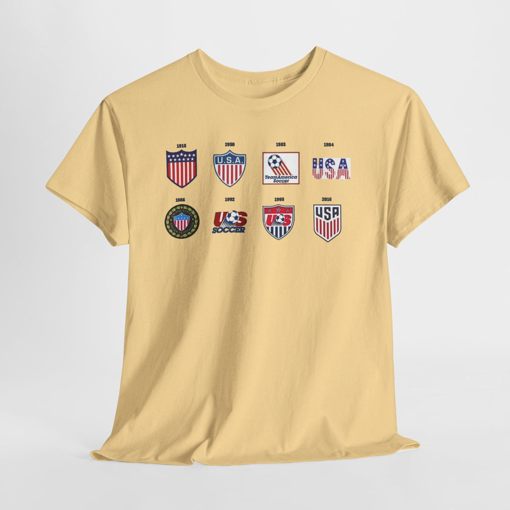USA Soccer Logos Graphic Tee — Retro American Soccer Logo T‑Shirt