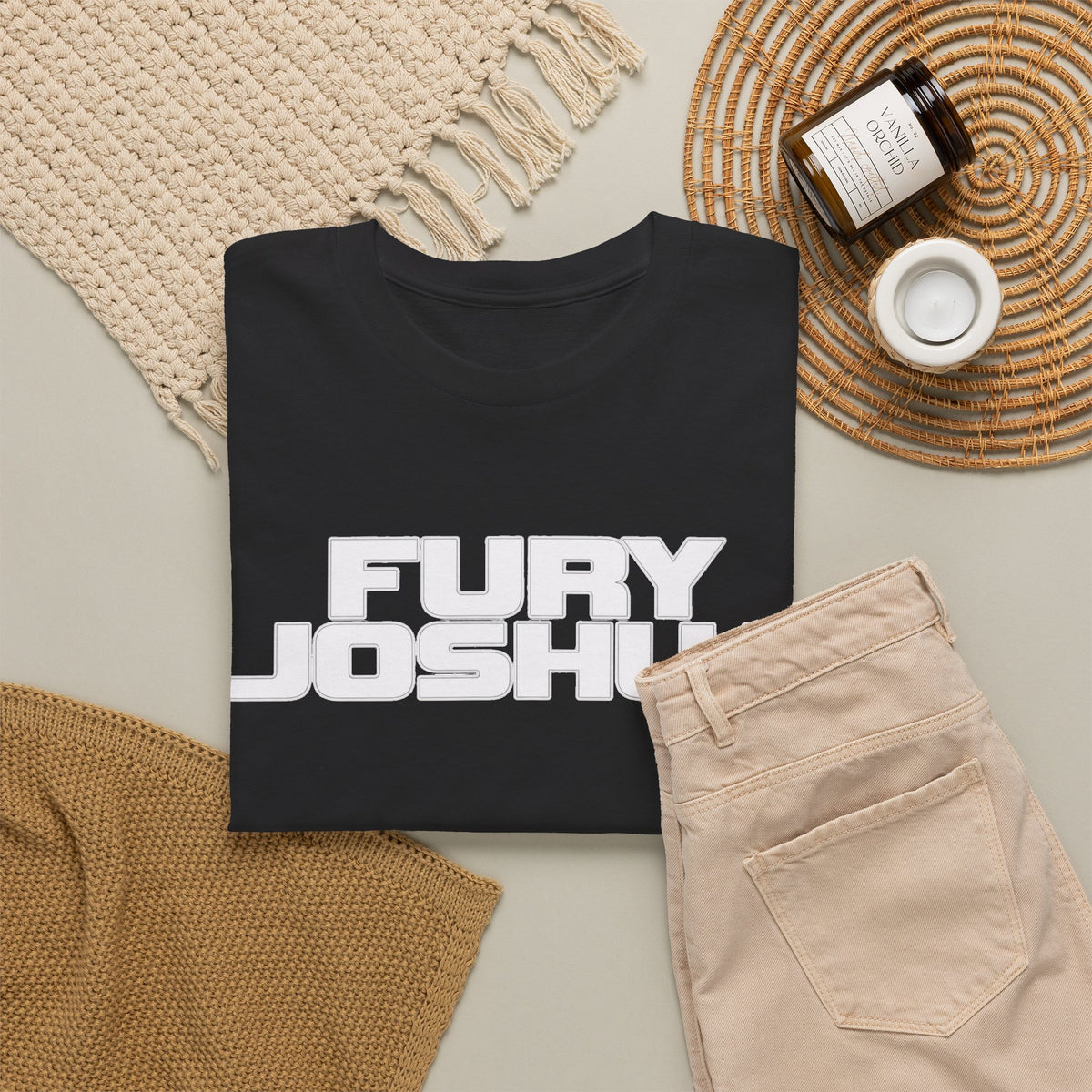 Fury vs Joshua Boxing Cotton T‑Shirt — Heavyweight Fight Night Tee