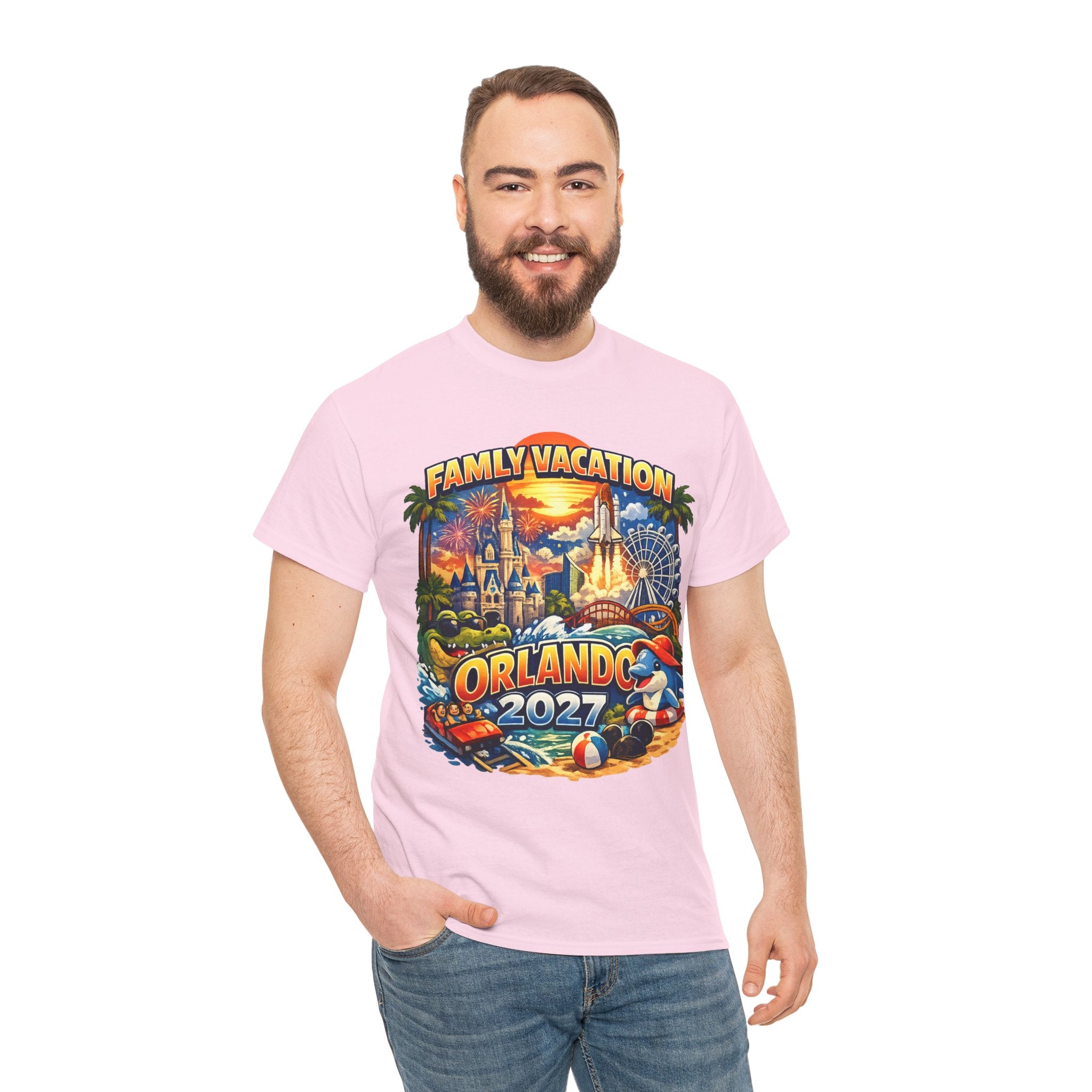 Family Vacation Orlando 2027 T-Shirt — Vintage Theme Park Souvenir Tee