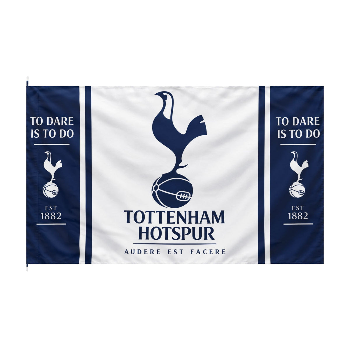 Tottenham Hotspur Double-Sided Fan Flag — 'To Dare Is To Do' Stadium Banner