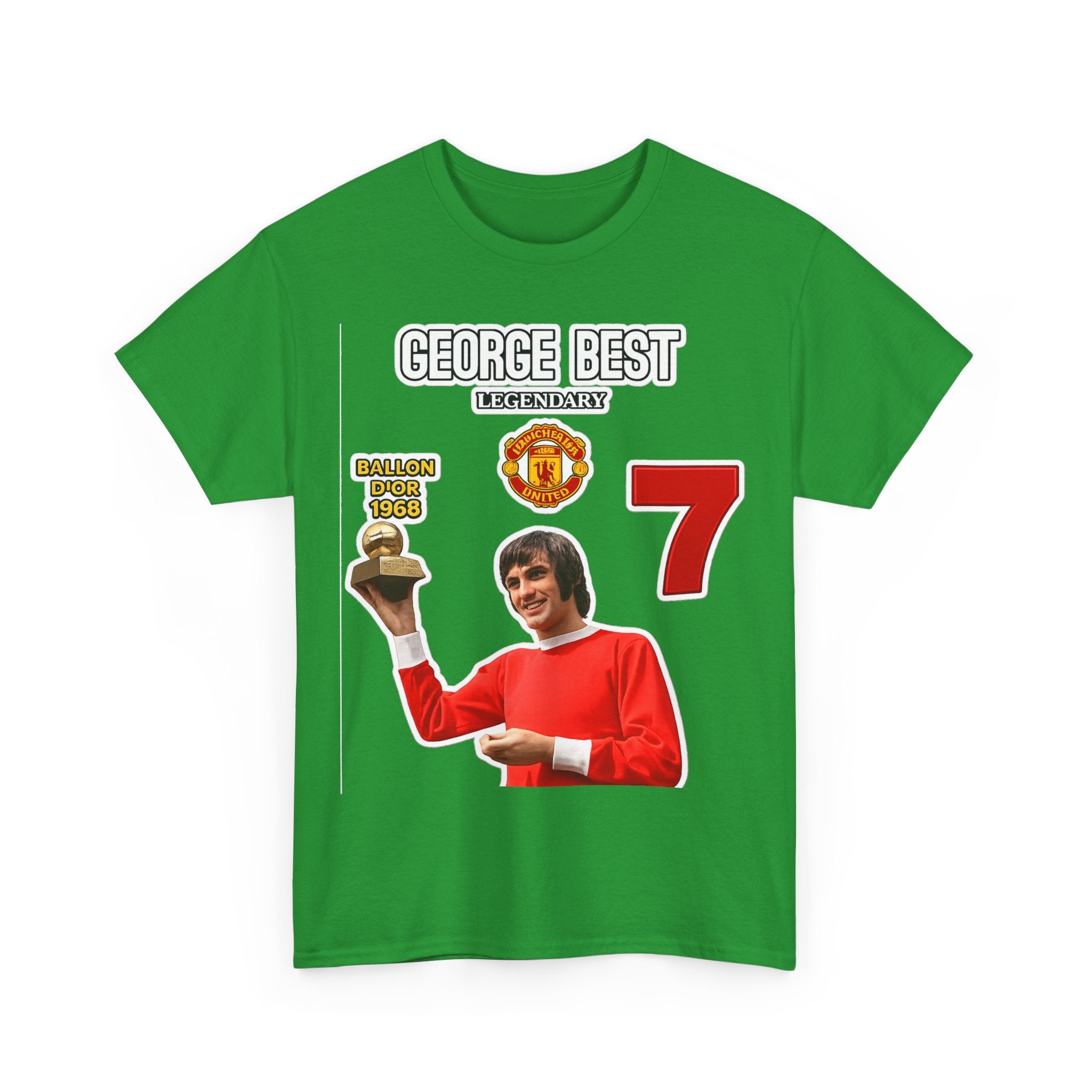 George Best Manchester United #7 Vintage Soccer T-Shirt – Ballon d'Or Tribute