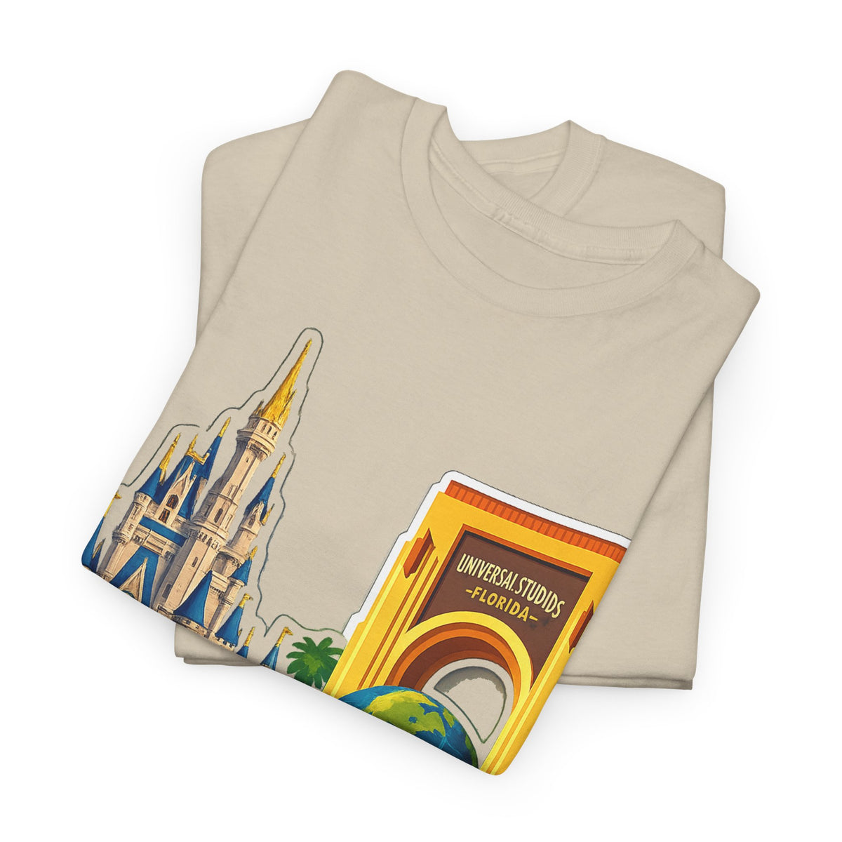 Disney & Universal Orlando Theme Park Travel Souvenir Cotton T-Shirt