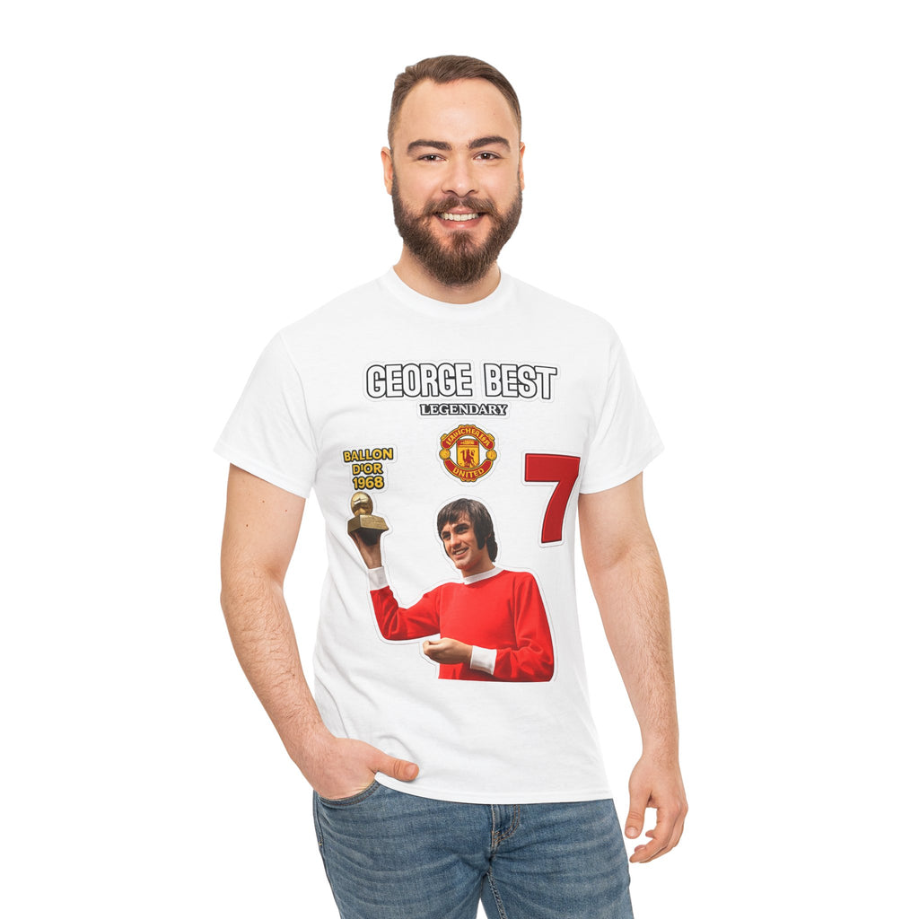 George Best Manchester United #7 Vintage Soccer T-Shirt – Ballon d'Or Tribute