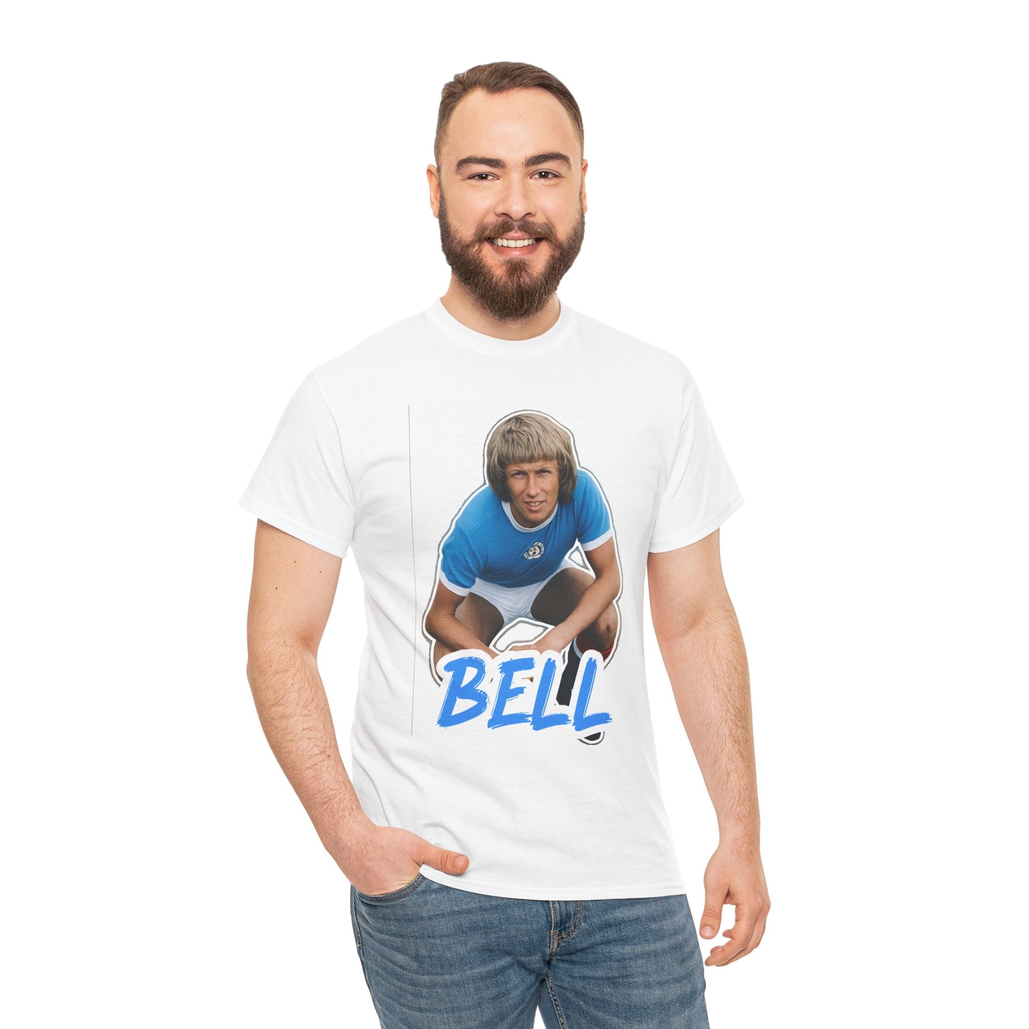 Colin Bell Manchester City Legend Retro Soccer Tee — Vintage Player Graphic T-Shirt