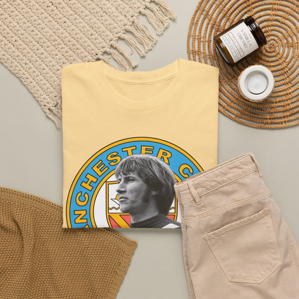 Colin Bell Manchester City Retro Player Portrait Cotton Tee
