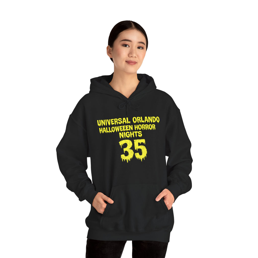 Universal Orlando Halloween Horror Nights 35 Hoodie — Haunted Theme Park Sweatshirt