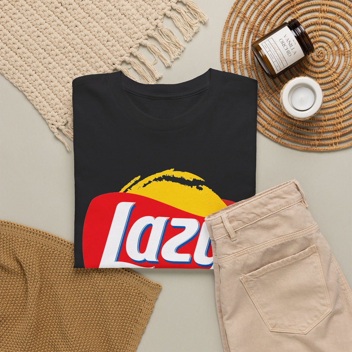 Lazy Logo T‑Shirt — Retro Snack-Inspired Graphic Tee