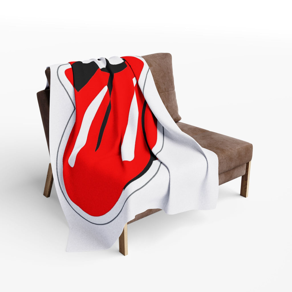Rolling Stones Tongue Arctic Fleece Blanket – Retro Rock Band Logo Throw