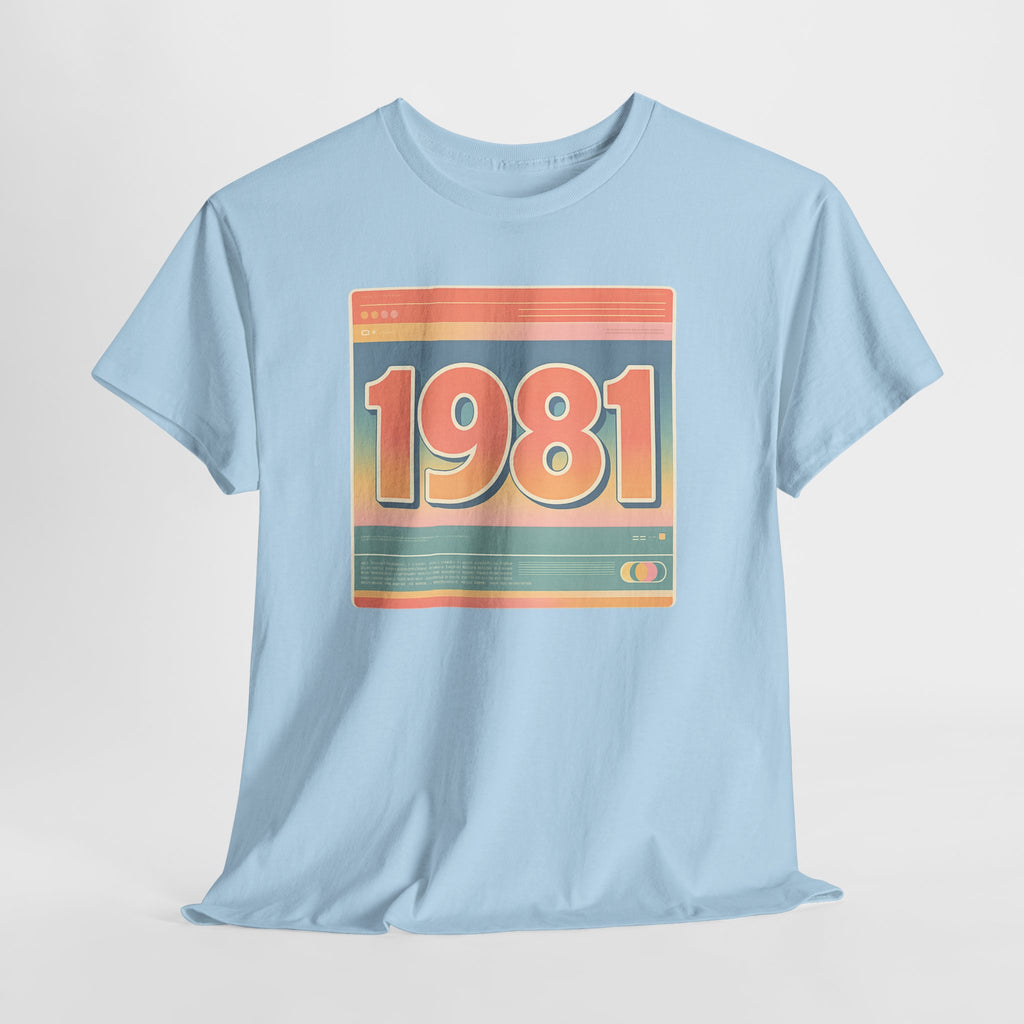 Vintage 1981 Retro Tee — 40th Birthday Gift Shirt