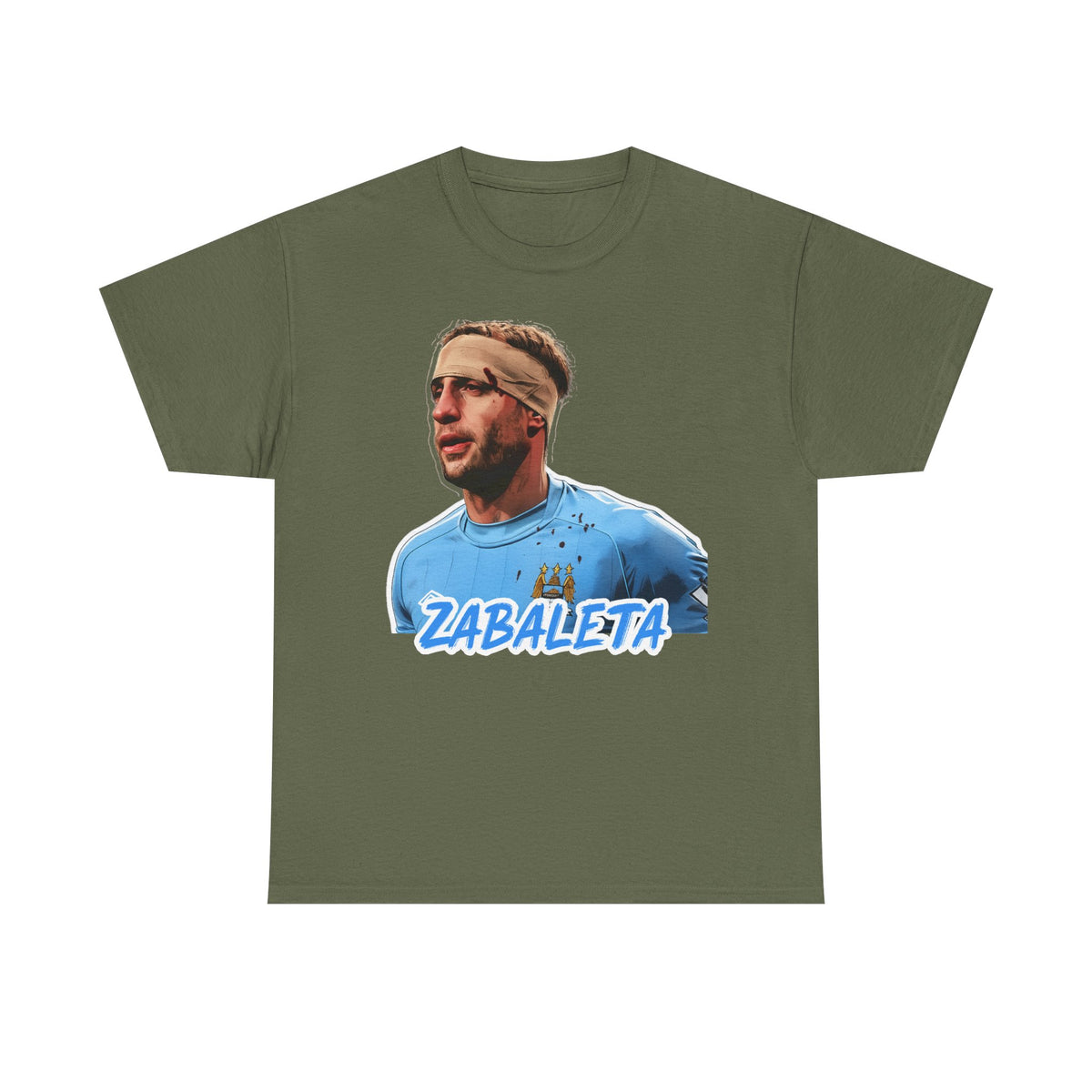 Zabaleta Manchester City Fan Tee — Retro Player Portrait Soccer T‑Shirt