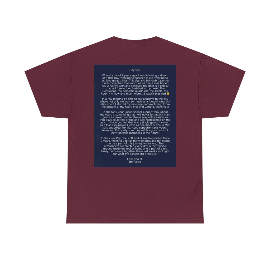 Bernardo Silva Tribute Tee – Inspirational Letter & Celebrating Goal Moment