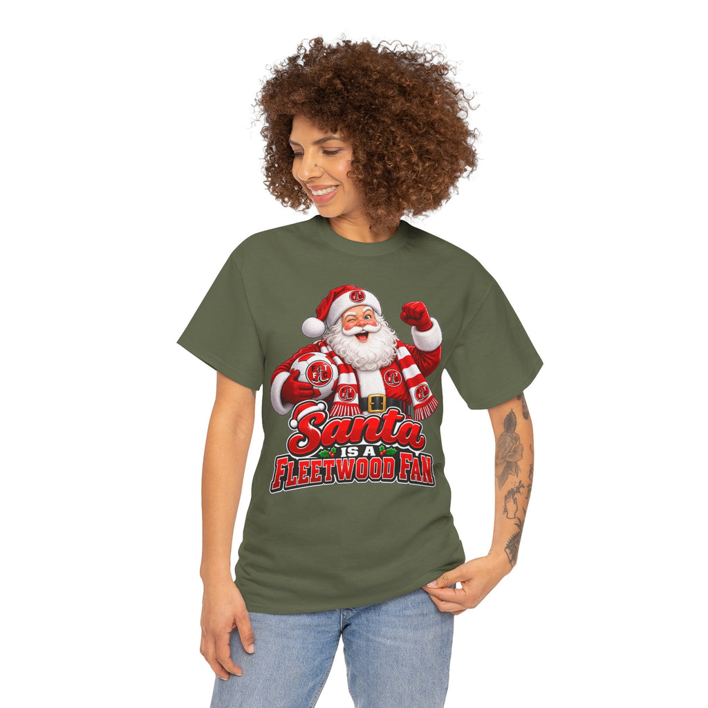 Santa Is a Fleetwood Fan Cotton T-Shirt