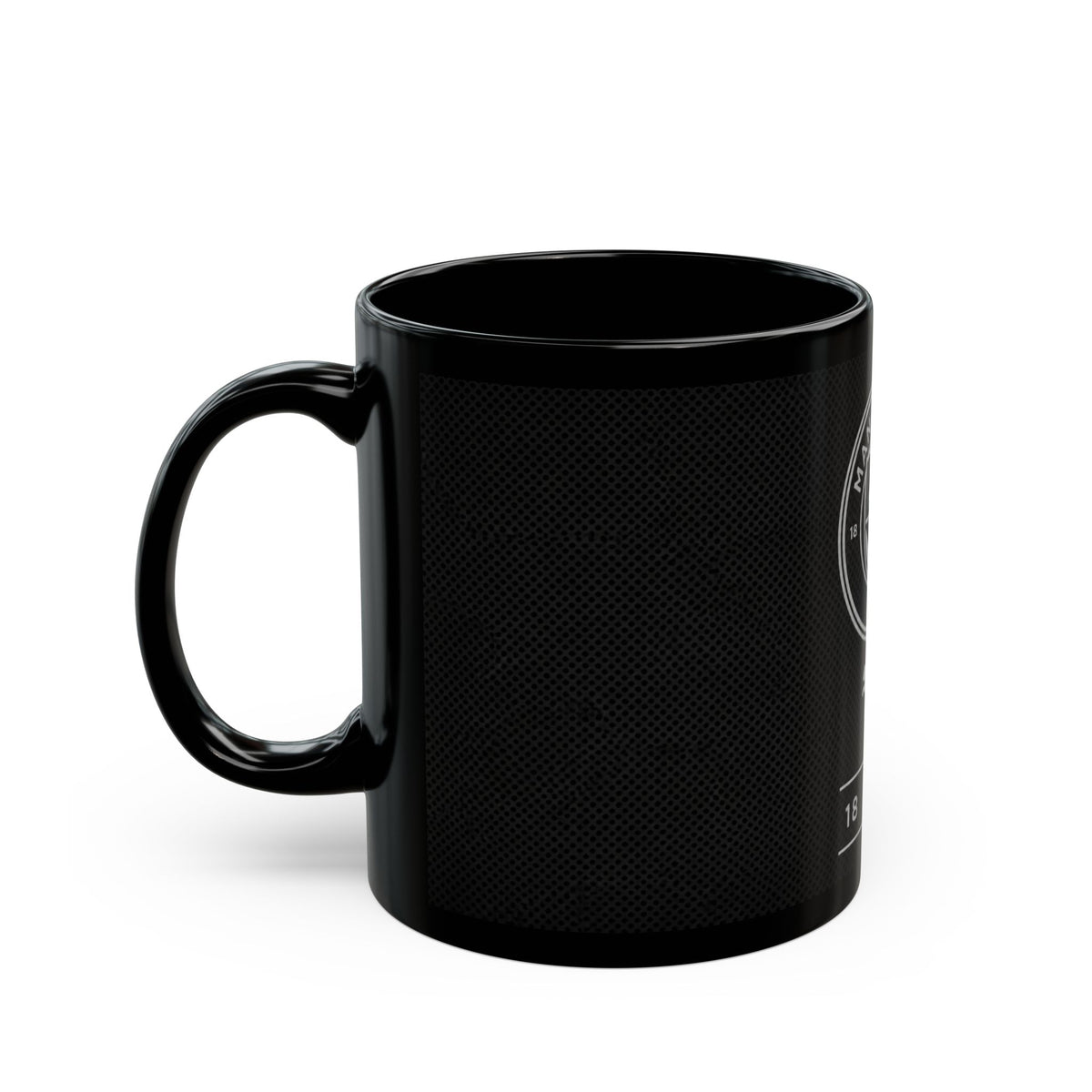 Manchester City Black Ceramic Mug (11oz, 15oz) — Football Club Crest & Puma Logo