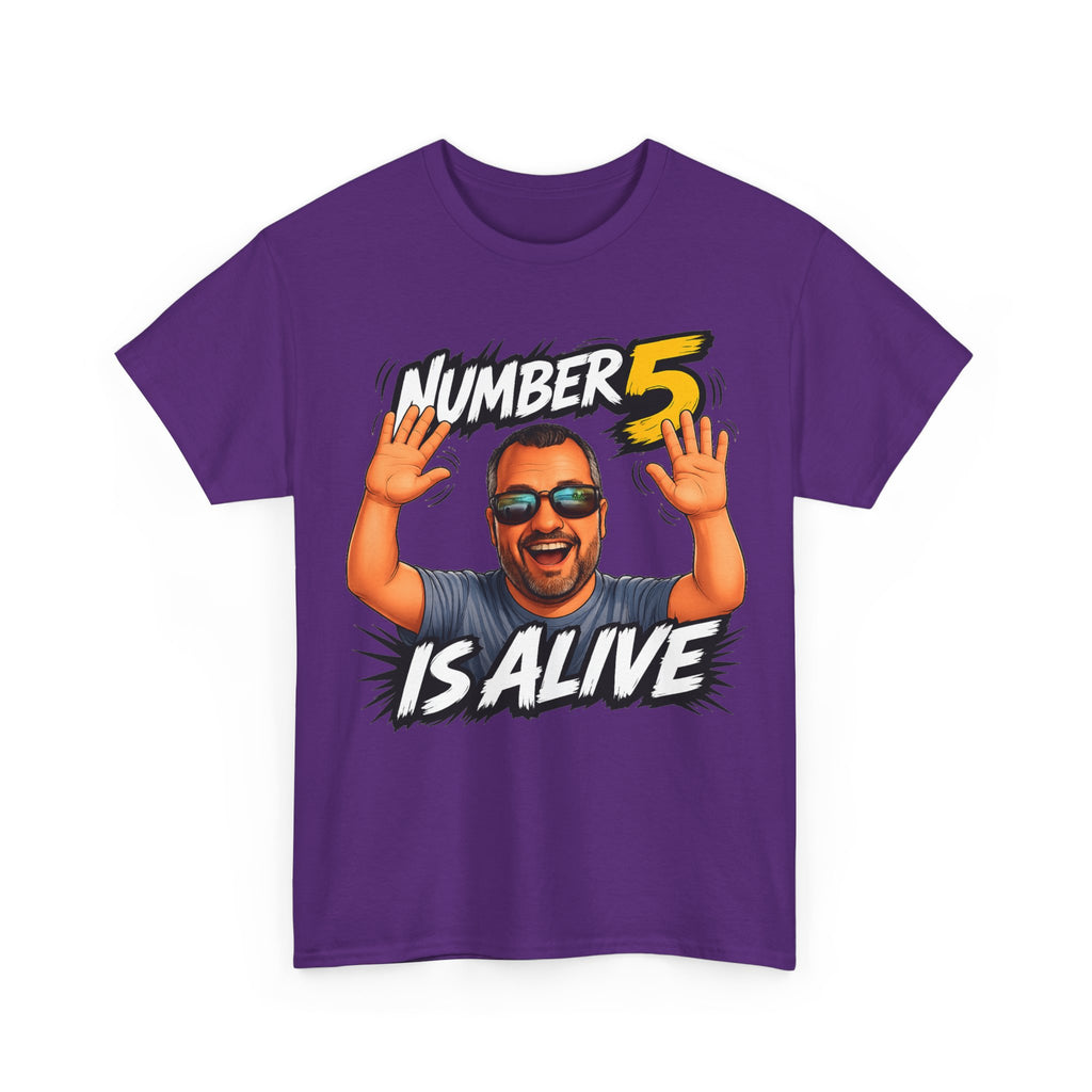 Number 5 Is Alive Graphic Tee — Funny Meme Face T‑Shirt