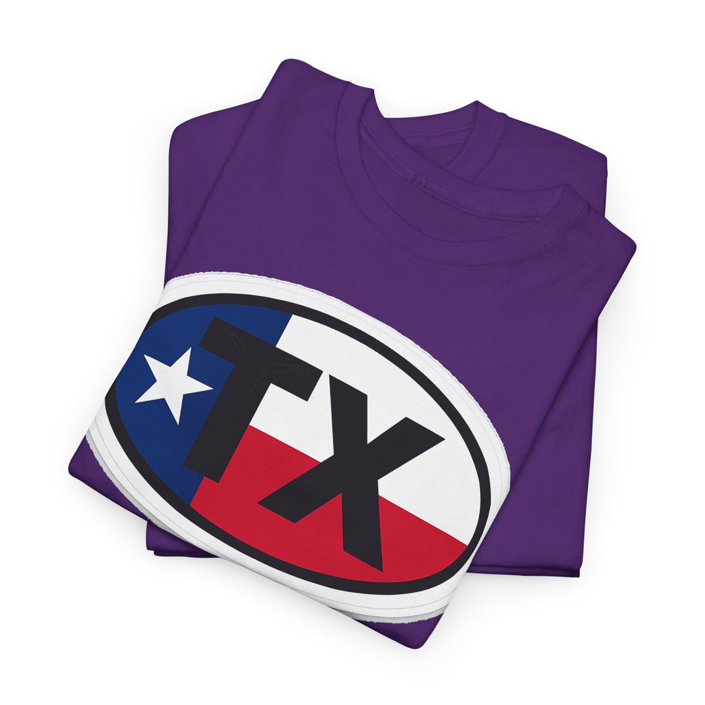 Texas Flag TX Oval T-Shirt — Patriotic Lone Star Tee