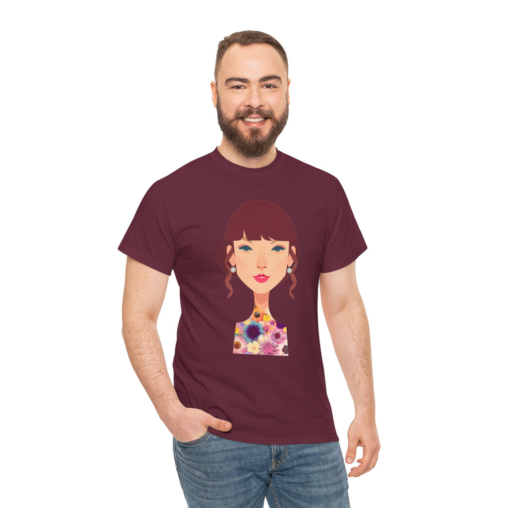 T Swift Illustration Cotton T-Shirt