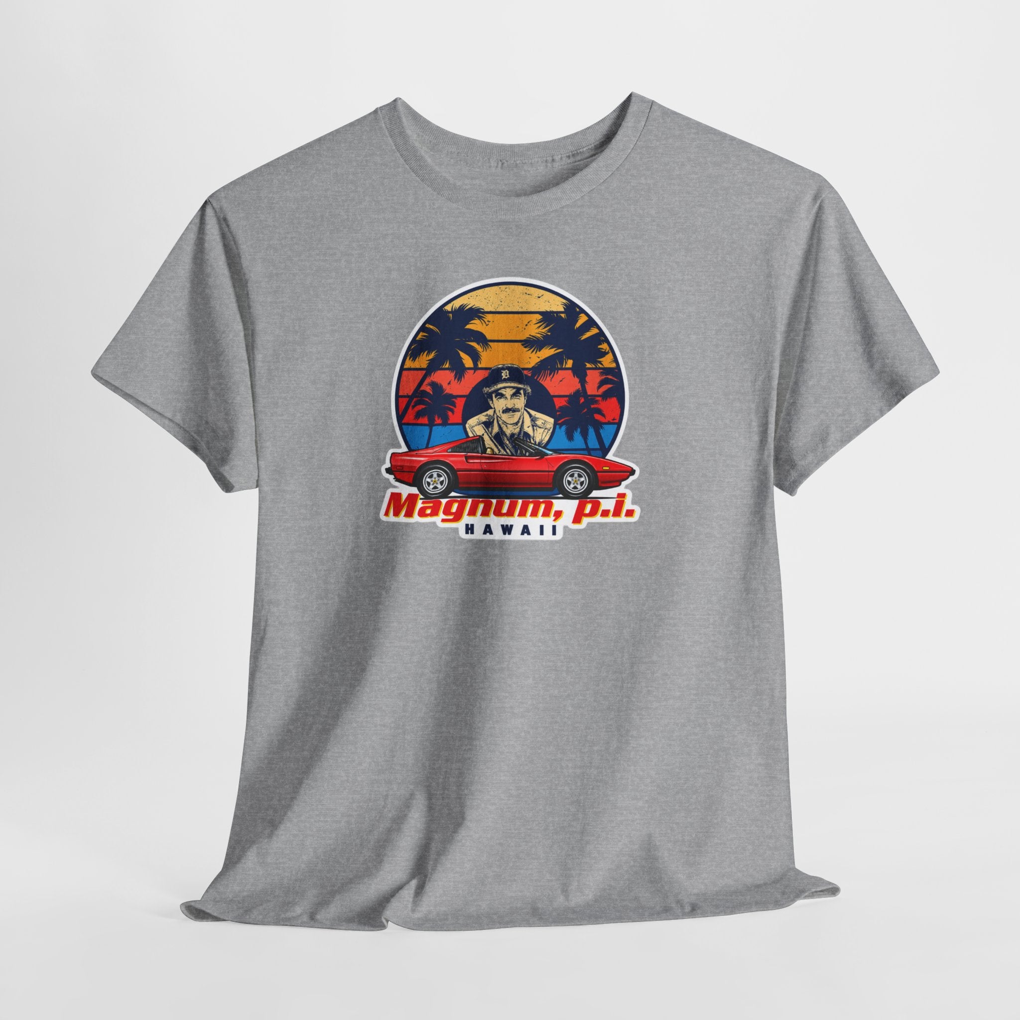 Magnum P.I. Hawaii Retro Sunset Cotton T-Shirt / Tee