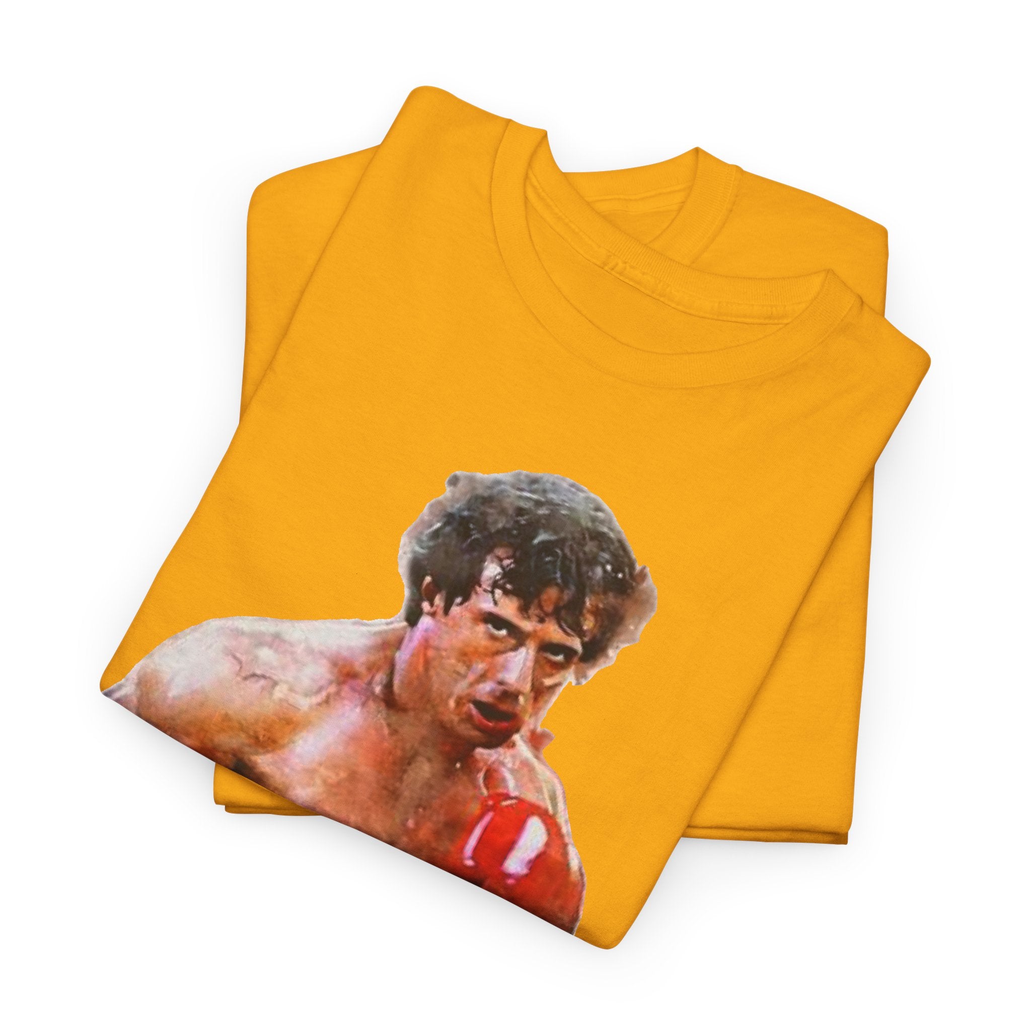 Boxer Rocky Painting T‑Shirt — Vintage American Flag Boxing Tee