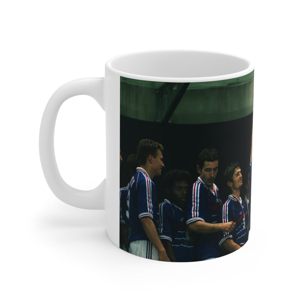 France World Cup Winners Mug — Vintage Soccer World Cup Winners Photo Ceramic Coffee Cup (11oz, 15oz)