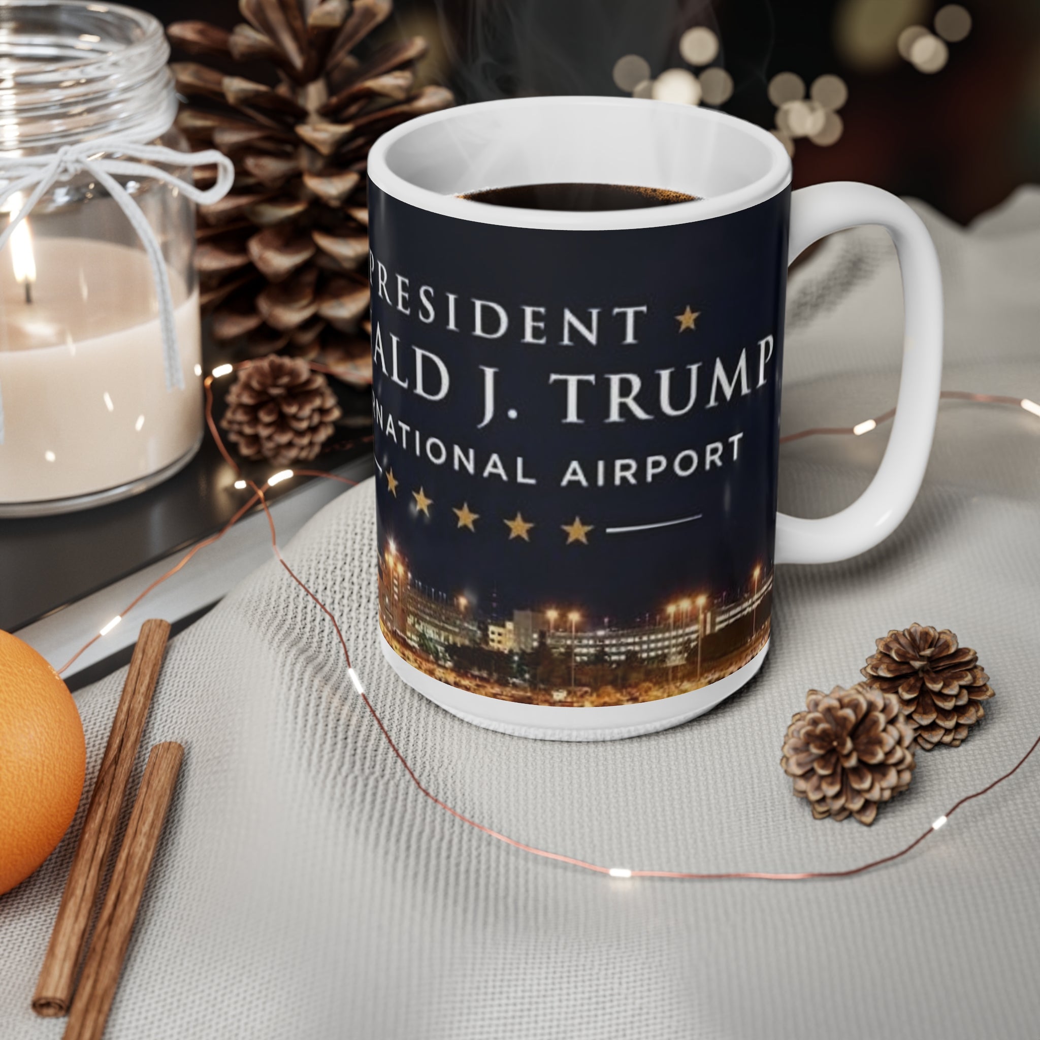 Donald J Trump International Airport Ceramic Coffee Mug — 11oz & 15oz