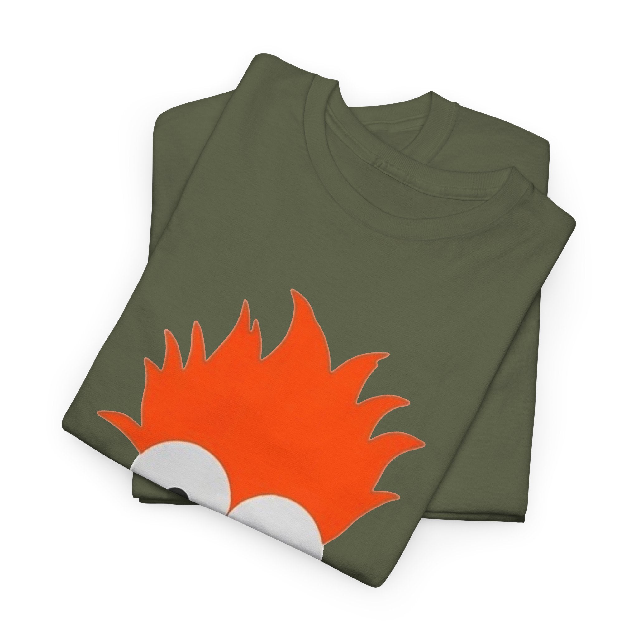 Beaker-Inspired Graphic Tee — Cute Orange Muppet Face T-Shirt