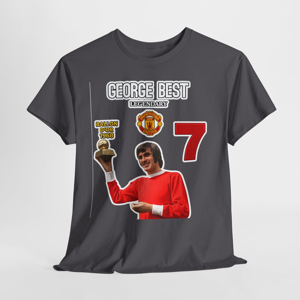 George Best Manchester United #7 Vintage Soccer T-Shirt – Ballon d'Or Tribute