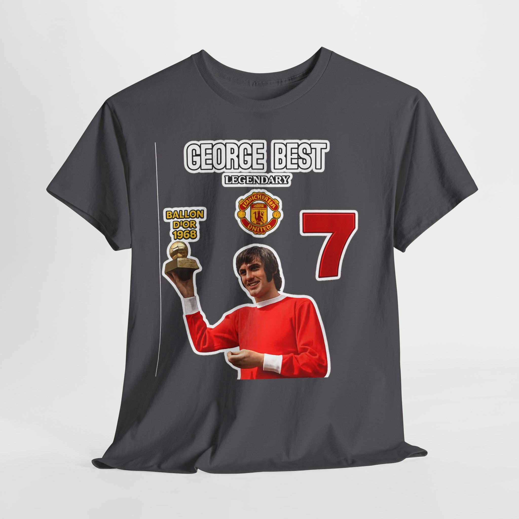 George Best Manchester United #7 Vintage Soccer T-Shirt – Ballon d'Or Tribute