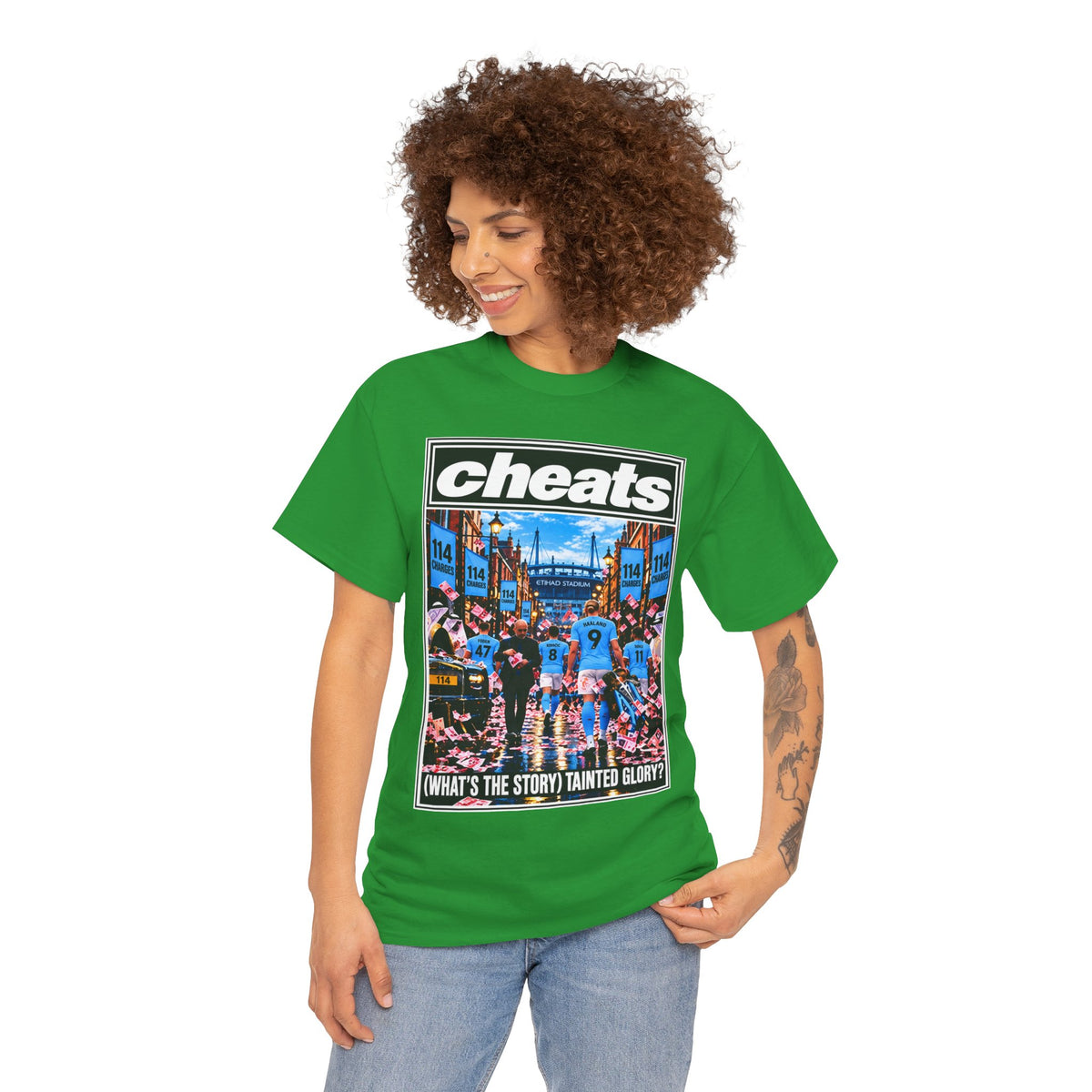 Cheats “What’s the Story? Tainted Glory?” Sports Graphic Cotton T-Shirt