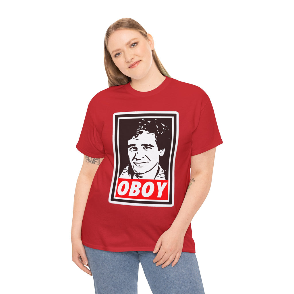 Oboy Quantum Leap Graphic Tee — Retro Pop Art Portrait T‑Shirt