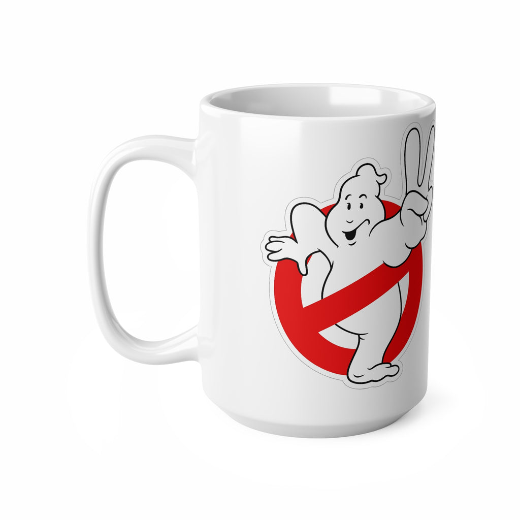 Ghostbusters 2 Logo Mug — Retro Ghost Logo Ceramic Coffee Cup (11oz & 15oz)