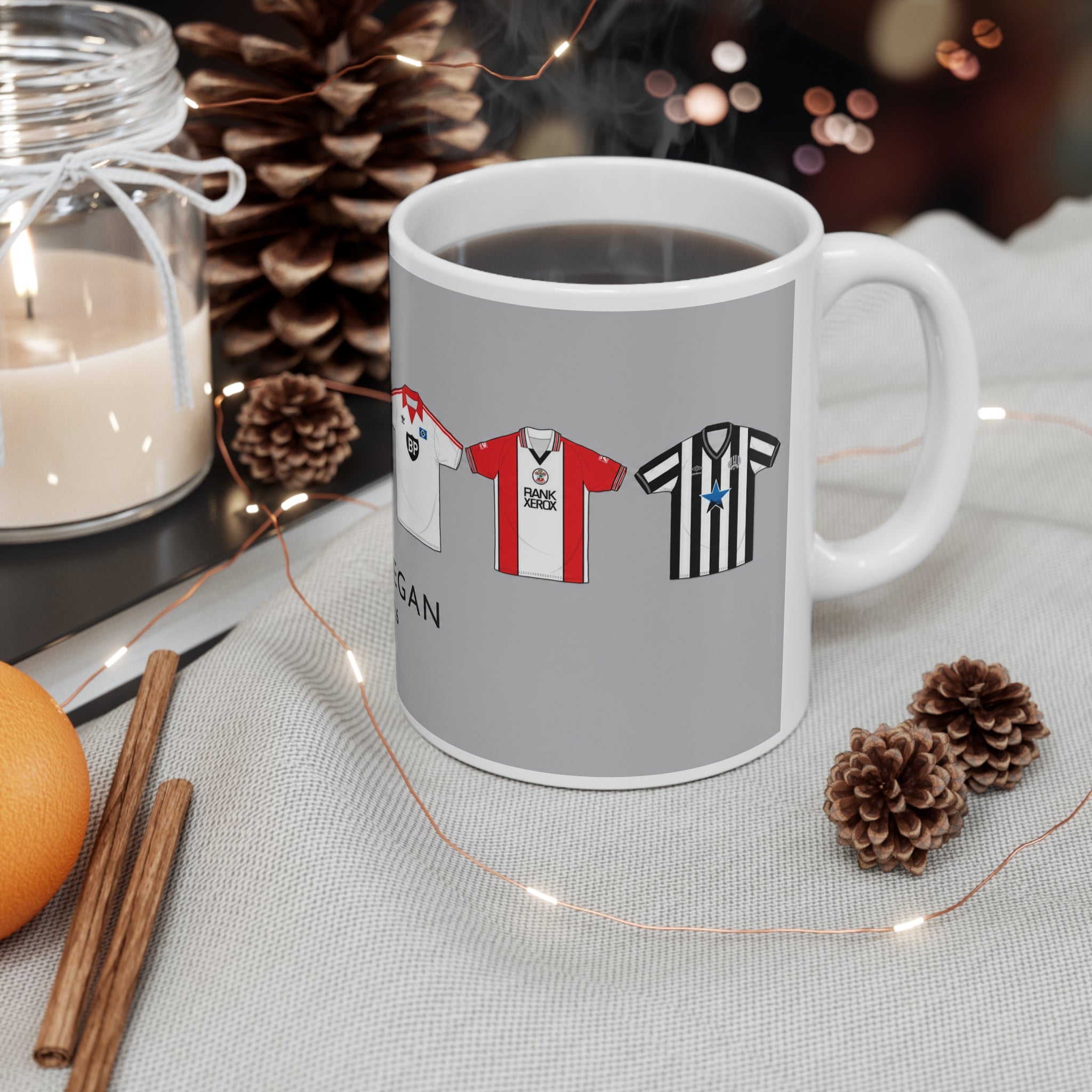 The Shirts of Kevin Keegan Memorial Football Jersey Mug — Ceramic Coffee Cup (11oz & 15oz)