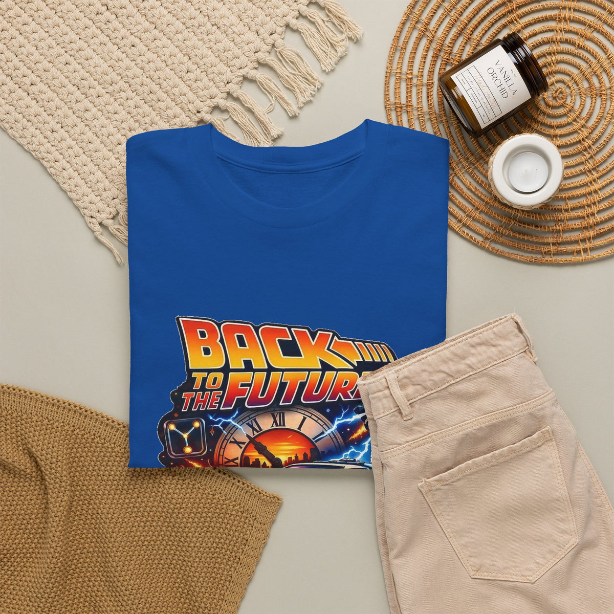 Back to the Future Graphic Tee – Retro 1985 DeLorean Design
