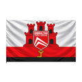 Gibraltar Football Association Double-Sided Flag — 3x5ft Supporters Banner