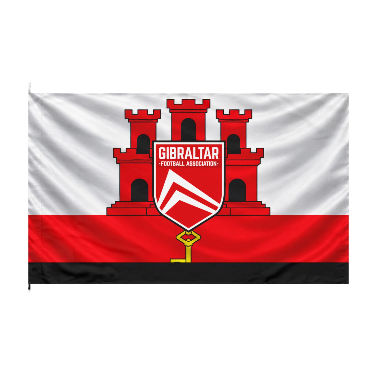 Gibraltar Football Association Double-Sided Flag — 3x5ft Supporters Banner