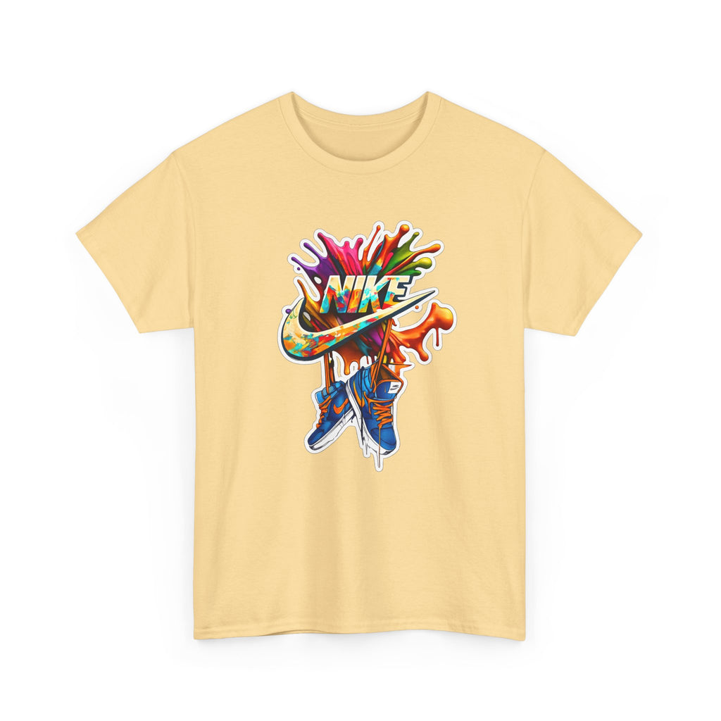 Nike Inspired Splash Graphic Tee — Colorful Sneaker Streetwear T-Shirt