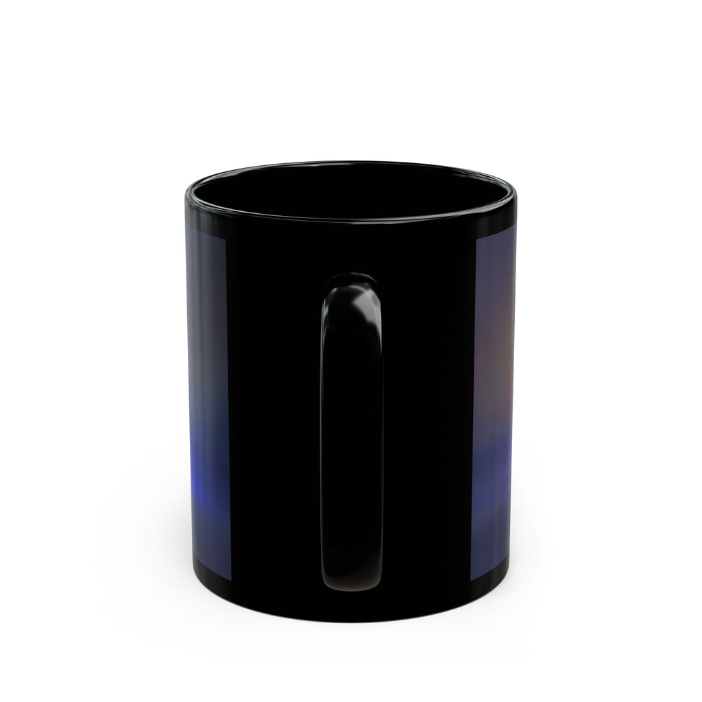 Silhouette Cartoon Characters Black Coffee Mug – Colorful Backlight Disney-Inspired 11oz/15oz