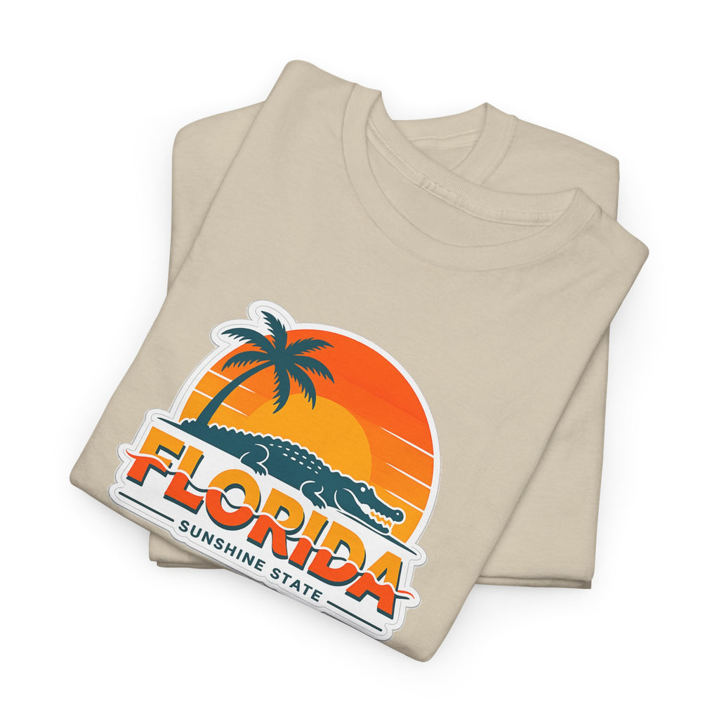 Florida Sunshine State T-Shirt — Retro Palm Sunset Graphic Tee